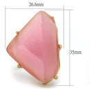 Silver Jewelry Rings Solid Gold Ring LO4104 Gold & Brush Brass Ring with Synthetic in Rose Alamode Fashion Jewelry Outlet