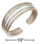 Silver Jewelry Rings Sterling Silver And 12 Karat Gold Filled Four Wire Toe Ring JadeMoghul Inc.