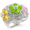 Sterling Silver Cubic Zirconia Ring 34015 - 925 Sterling Silver Ring