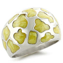 Sterling Silver Cubic Zirconia Ring 34206 - 925 Sterling Silver Ring with Epoxy