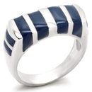 Sterling Silver Cubic Zirconia Ring 34210 - 925 Sterling Silver Ring with Epoxy