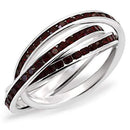 Sterling Silver Cubic Zirconia Ring 35113 - 925 Sterling Silver Ring with Crystal
