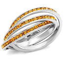Sterling Silver Cubic Zirconia Ring 35123 - 925 Sterling Silver Ring with Crystal