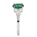 Sterling Silver Cubic Zirconia Ring 3W1387 Rhodium 925 Sterling Silver Ring