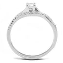 Sterling Silver Cubic Zirconia Ring 3W1390 Rhodium 925 Sterling Silver Ring