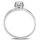 Sterling Silver Cubic Zirconia Ring 3W1392 Rhodium 925 Sterling Silver Ring