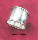 Silver Jewelry Rings Sterling Silver Ring: 14MM High Polish Tapered Band Ring JadeMoghul Inc.
