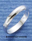 Silver Jewelry Rings Sterling Silver Ring: 3MM High Polish Wedding Band Ring JadeMoghul Inc.