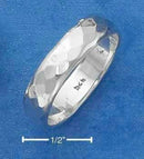 Silver Jewelry Rings Sterling Silver Ring: 5MM Hammered Wedding Band Ring JadeMoghul Inc.