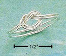 Silver Jewelry Rings Sterling Silver Ring: Double Wire Love Knot Ring JadeMoghul Inc.