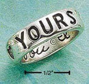 Silver Jewelry Rings Sterling Silver Ring: "forever Yours" Band Ring ("i Love You" Inside) JadeMoghul