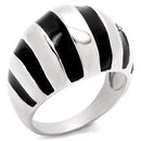 Silver Jewelry Rings Sterling Silver Ring Set 30914 - 925 Sterling Silver Ring with Epoxy Alamode Fashion Jewelry Outlet