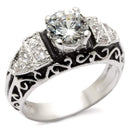Sterling Silver Ring Set 31427 - 925 Sterling Silver Ring with CZ