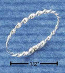Silver Jewelry Rings Sterling Silver Ring: Wire Twisted Band Ring JadeMoghul Inc.