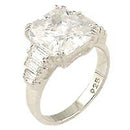 Sterling Silver Rings 00827 - 925 Sterling Silver Ring with AAA Grade CZ