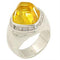 Sterling Silver Rings 0F223 - 925 Sterling Silver Ring with CZ in Citrine