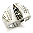 Silver Jewelry Rings Sterling Silver Rings 20103 Antique Tone 925 Sterling Silver Ring with Precious Stone Alamode Fashion Jewelry Outlet