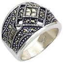 Sterling Silver Rings 20114 Antique Tone 925 Sterling Silver Ring