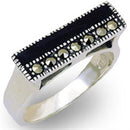 Sterling Silver Rings 20127 Antique Tone 925 Sterling Silver Ring