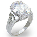 Silver Jewelry Rings Sterling Silver Rings 20424 - 925 Sterling Silver Ring with AAA Grade CZ Alamode Fashion Jewelry Outlet