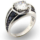 Silver Jewelry Rings Sterling Silver Rings 22208 Special Color 925 Sterling Silver Ring with CZ Alamode Fashion Jewelry Outlet