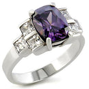 Sterling Silver Rings 22521 - 925 Sterling Silver Ring with AAA Grade CZ