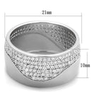 Sterling Silver Rings For Women TS378 Rhodium 925 Sterling Silver Ring