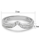 Sterling Silver Rings For Women TS433 Rhodium 925 Sterling Silver Ring