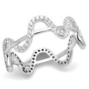 Sterling Silver Rings TS576 Rhodium 925 Sterling Silver Ring with CZ