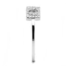 Silver Jewelry Rings Sterling Silver Rings TS580 Rhodium 925 Sterling Silver Ring with CZ Alamode Fashion Jewelry Outlet