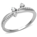 Sterling Silver Rings TS581 Rhodium 925 Sterling Silver Ring with CZ