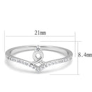 Silver Jewelry Rings Sterling Silver Rings TS583 Rhodium 925 Sterling Silver Ring with CZ Alamode Fashion Jewelry Outlet