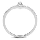Sterling Silver Rings TS583 Rhodium 925 Sterling Silver Ring with CZ