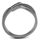 Sterling Silver Rings TS599 Ruthenium 925 Sterling Silver Ring with Synthetic