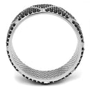 Sterling Silver Rings TS600 Rhodium + Ruthenium 925 Sterling Silver Ring