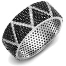Sterling Silver Rings TS600 Rhodium + Ruthenium 925 Sterling Silver Ring