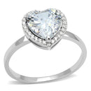Sterling Silver Rings TS603 Rhodium 925 Sterling Silver Ring with CZ