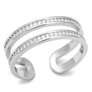 Sterling Silver Rings TS605 Rhodium 925 Sterling Silver Ring with CZ