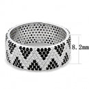 Sterling Silver Rings TS613 Rhodium 925 Sterling Silver Ring with CZ