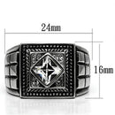 Swarovski Crystal Rings TK589 Stainless Steel Ring with Top Grade Crystal