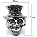 Swarovski Crystal Rings TK605 Stainless Steel Ring with Top Grade Crystal