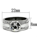 Swarovski Crystal Rings TK646 Stainless Steel Ring with Top Grade Crystal
