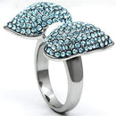 Silver Jewelry Rings Swarovski Crystal Rings TK653 Stainless Steel Ring with Top Grade Crystal Alamode Fashion Jewelry Outlet