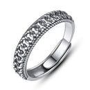 Silver Jewelry Rings Unique Antique Design Women High Quality Sterling Silver Adjustable Ring TIY