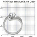 Unique Engagement Rings TK172 Stainless Steel Ring with AAA Grade CZ