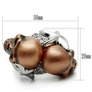 Unique Mens Rings 3W001 Special Color White Metal Ring with Crystal
