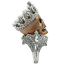 Unique Mens Rings 3W010 Special Color White Metal Ring with Synthetic