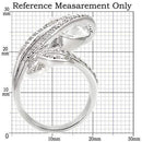 Unique Rings 0W253 Rhodium Brass Ring with AAA Grade CZ