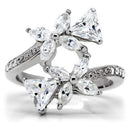 Silver Jewelry Rings Vintage Engagement Rings TK196 Stainless Steel Ring with AAA Grade CZ Alamode Fashion Jewelry Outlet