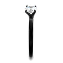 Vintage Engagement Rings TK2013 Black - Stainless Steel Ring with CZ